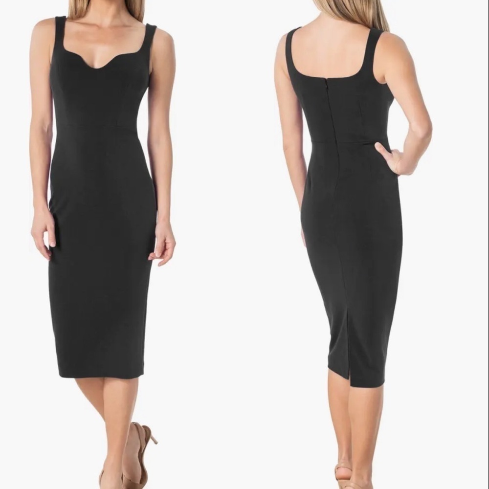 NWOT Dress The Population Sloane Sleeveless Sheath Black Dress sz XS